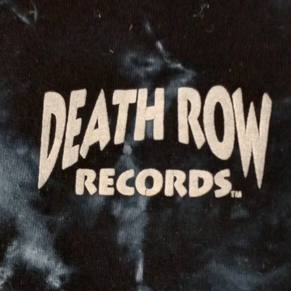 Death Row Records T-Shirt Small (S) Black & Blue Tie Dye Hooded Electric… - Picture 8 of 15